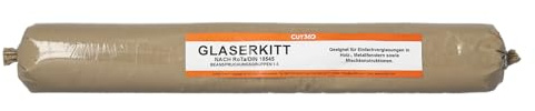 Mastic pour verre CUT360 - Mastic pour vitrage simple des fenêtres - Poupée de 1 kg - Plastique souple - Convient pour les cadres en bois et en métal - Fabriqué en Allemagne
