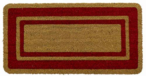Casatessile Felpudo en Coco Natural Bordo 14 - Rosso, 40x90 cm.