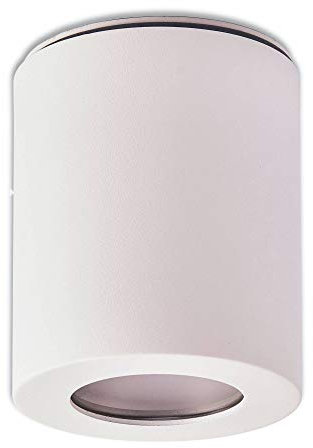 Trano LED spot de superficie IP44 baño exterior blanco blanco frío 5 vatios - Foco de techo para habitaciones secas y húmedas como luz de techo - Foco de techo de superficie GU10 230V