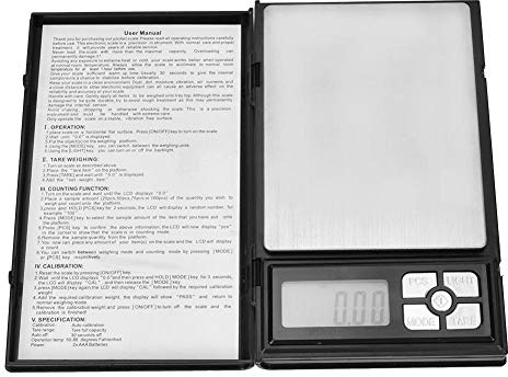 Oumefar Waage Milligramm Digitale LCD Waage kalibriert Kochen Waage Wissenschaftliche Waage Mini Laborwaage Elektronische Waage zum Wiegen von Edelsteinen Schmuck Schmucklaborwaage