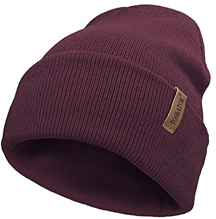 TOSKATOK Unisex Damas Tacto Suave Suba o Slouch de Punto Beanie Sombrero Caliente del Sombrero del Invierno lanoso