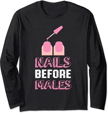 Nails Before Males Nagelpflege Vor Männern Nageldesignerin Langarmshirt