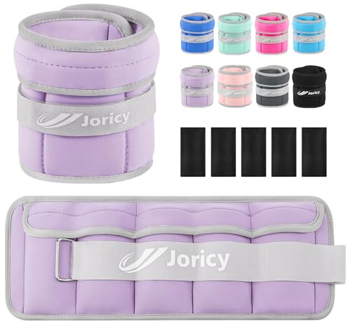 Adjustable Ankle Weights for Women Men 1-3 LBS 1 Pair Wrist Leg Arm Weights with Removable Weight, Strength Training Weight for Jogging, Walking, Running, Fitness, Gym Workout, Purple
