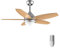 Cecotec Ventilador de Techo con Luz EnergySilence Aero 495. 55 W, Diámetro 42” con 5 Aspas Reversibles, Luz LED, Mando a Distancia, Temporizador hasta 8h, 3 Velocidades