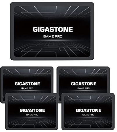 Gigastone Game Pro 256GB Unidad Interna de Estado sólido 2.5 SSD Interno, Paquete de 5 Unidades, Lectura de hasta 510 MB/s. 3D NAND, SATA III 6Gb / s, 2.5 Pulgadas para PS4, Portátil, Escritorio, PC