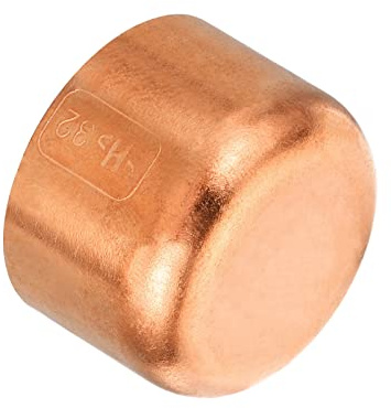 PATIKIL 32.1mm(1.26) ID Kupfer Leitung Ende Kappe Kupfer Fitting Kappe Schweiß Stecker Lötmittel Anschluss für Klempnerei HVAC Klimagerät