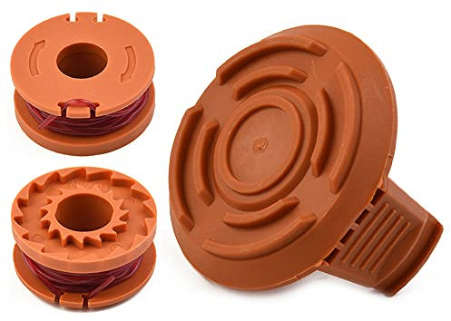 Donkivvy 2 Pcs Spool Line with Spool Cover for MacAllister MGPT18Li MGPT 18Li 18V Cordless Grass Trimmer