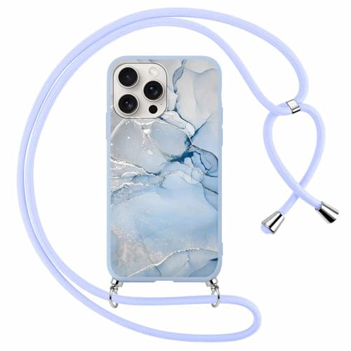Foonary Handyband Hülle mit Band für iPhone 13 Pro 6,1 Handyhülle, Aesthetic Design Kette Necklace Case mit Kordel zum Umhängen Silikon Bumper Schutzhülle Cover Schnur für iPhone 13 Pro, Stern 1
