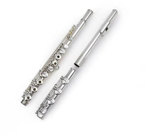 B-Fuß Geteiltes E-Tasten-Flöteninstrument, Kupfer-Nickel-versilbertes 17-Loch-C-Ton-Flöte Mit Offenem Loch Querflöte kit