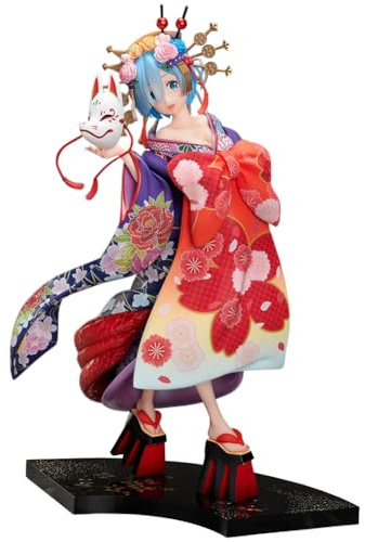 Zhongkaihua Re:Zero Kimono Rem PVC Anime Figur, 29 cm, Sammlerstück für Heimdekoration, Computertisch, Schlafzimmer, Weihnachts- oder Geburtstagsgeschenk