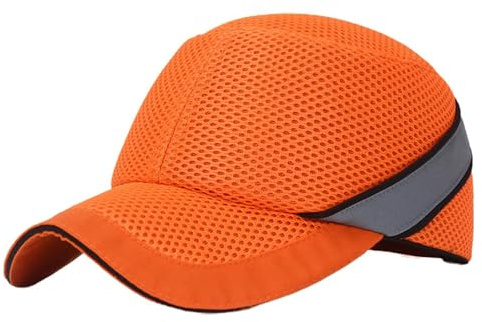 Anstoßkappe, Helm und Kopfschutz, widerstandsfähig, leicht, atmungsaktiv, Schutzhelm für Herren, Damen und Radfahren, Orange
