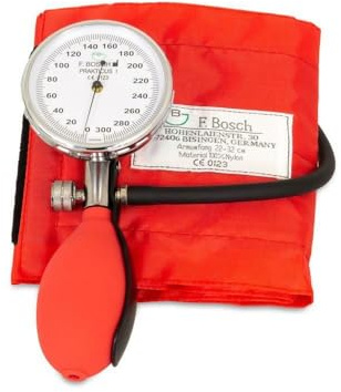 SFIGMOMANOMETRO DA BRACCIO AD ANEROIDE PRAKTICUS I Colore ROSSO + Fonendoscopio LF 320 TOP BORDEAUX + Pulsiossimetro YK-81C