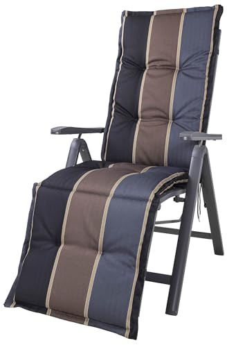 Sun Garden Auflage Relaxliege Naxos 20536-800 schwarz-grau-braun gestreift 178x50x6 cm gestreift