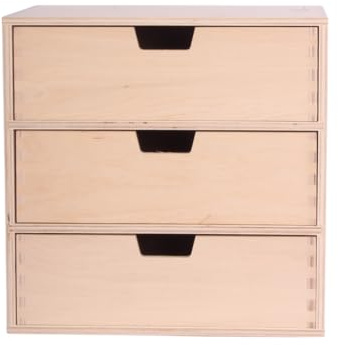 Schubladen-Box aus Holz – Elegante Minikommode für vielseitige Aufbewahrung | Premium Qualität, natürliche Materialien, für Schmuck, Dokumente, Kosmetik, Spielzeug | 28,5 cm x 20 cm x 28,5 cm
