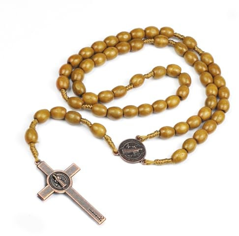 WeddHuis Rosenkranz Kette, Orthodoxes Kreuz, Rosenkranz Katholisch, Jesus Kette, Jesus Kreuz, Gebetskette, Rosary Necklace, Für Katholische Christen, Religiöse Kommunion, Taufe, Messe, Bibel