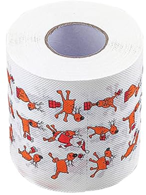 Papel de seda de Navidad para baño, decoración navideña, papel higiénico | Servilletas de impresión de de Navidad, rollos de papel servilleta para restaurante, mesa de comedor, hogar