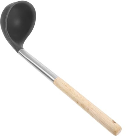 CATIEBYE Silicon Suppenkelle Mit Edelstahlgriff Multifunktionales Küchengerät Spülmaschinenfest Kratzfest Zum Servieren Von Suppen Und Saucen Langlebig Und Graue Farbe