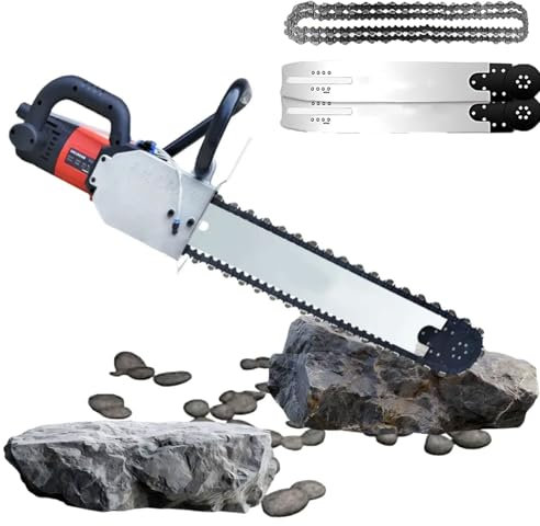Scie À Béton sans Balais 7800 W, Tronçonneuse Portative pour Rainures Murales 35/48 Cm avec Système Anti-poussière Alimenté par Eau, Profondeur De Coupe 350-480 Mm, pour Briques, Granit, Ciment