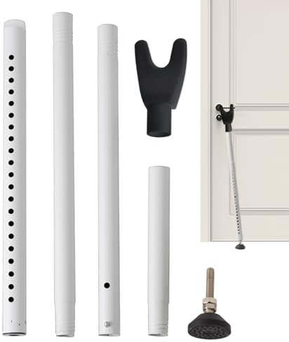 Barre de sécurité réglable, Barre Securite Fenetre Bloque Poignee de Porte pour Maison, Appartement, Voyage, 105x2.5x2.5cm