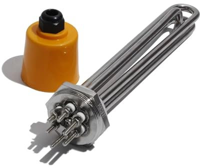 1,5 Zoll BSP-Rohr-Tauchsieder-Heizelement for Wasseröl, alle 304SS, 220 V, 380 V, DN40, mit Erdungsschraube(220V,12KW 355mm dn40)