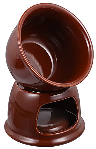 KOCKSHION 1Set Fonduta Cioccolato Pentola per Sciogliere Cioccolato Ristoranti Materiale Resistente Marrone
