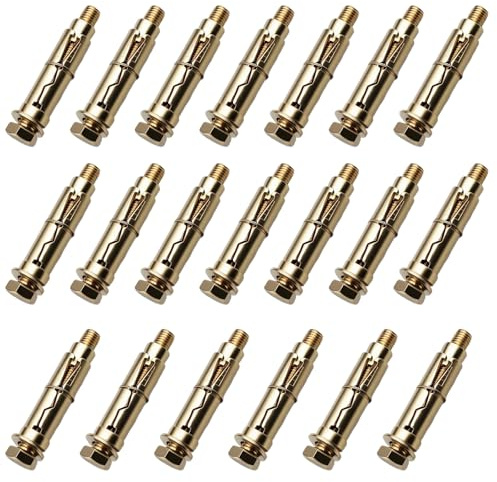 20 Pcs M8×60mm Anchor Bolts, Heavy Duty Expansion Bolts Hex Bolt Sleeve Concrete Expansion Screw for Brick Heavy Duty Wall Fixings Plugs