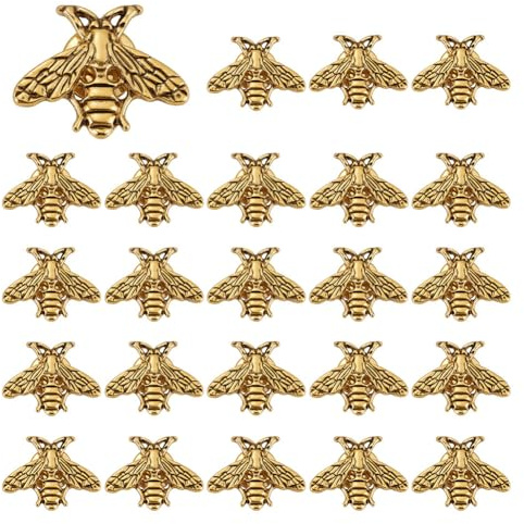 CRAFTYMELODY 24 Stücke Retro Biene Broschen Pins Legierung Niedliche Tier Themen Revers Brosche Neuheit Lustige Pins Modeschmuck Anzug Broschen Zubehör