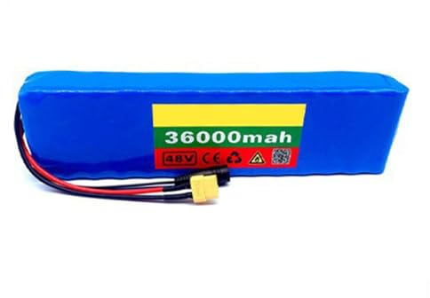 48V 36Ah Batería De Bicicleta Eléctrica 13S2P Batería para Patinete Eléctrico con Cargador Y BMS Recargable Batería De Litio para Patinete Plegable XT60