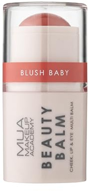 MUA Makeup Academy Beauty Balm, Multi-Use Face Balm for Cheeks, Lips & Eyes, Blush Baby - Vegan & Cruelty Free