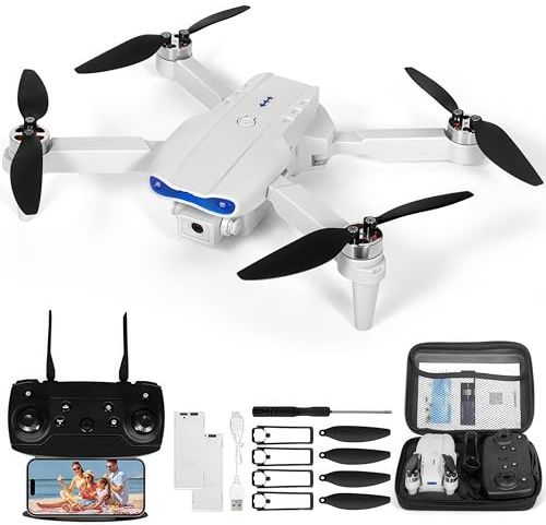 Drohne mit Kamera 1080P HD für Kinder, WiFi FPV Drone für Anfänger, RC Quadcopter mit 2 Akku, Schwerkraft Sensor, 3D Flip Mode, Ein-Tasten-Start/Landung, Höhenhaltemodus, Headless Mode