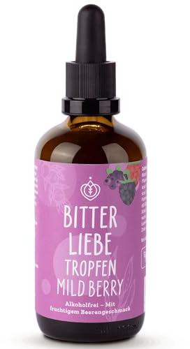 BitterLiebe - Gocce amare Mild Berry - Acidi amari analcolici a goccia con sapore di frutta - Carciofo e dente di leone per la digestione* - contro le voglie * - Vegan & Made in Germany (1)