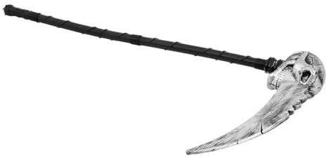 Zerodeko Accesorio de Disfraz de Halloween Hoz de Plástico Negro Resistente y Apariencia Realista para Fiestas de Carnaval y Actuaciones en Escenario