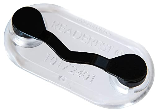 N1BK magnetisk glasögonhållare från ReadeRest - i rostfritt stål - färger: Klassisk svart - 11,2 cm - för läsning, sol och säkerhetsglasögon