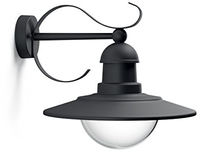 Philips LED Topiary Lampada da Parete per Esterni, Design Vintage, Nero