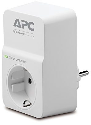 APC-Surge Protector - PM1W-GR - Steckdosenadapter mit Überspannungsschutz (1 Stecker Schuko, für PC, TV u.a. - Farbe: weiß)