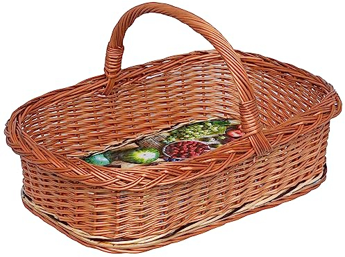 Weidentablett mit Bügel Tablett Weide Serviertablett Verschiedene Motive KN