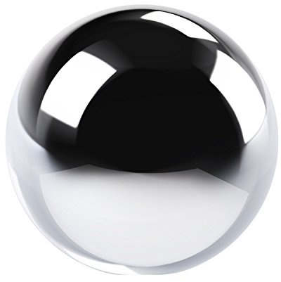 Polnix XL Keramik Deko Kugel Tischdeko D 15 cm Größen Silber glatt glänzend Ball