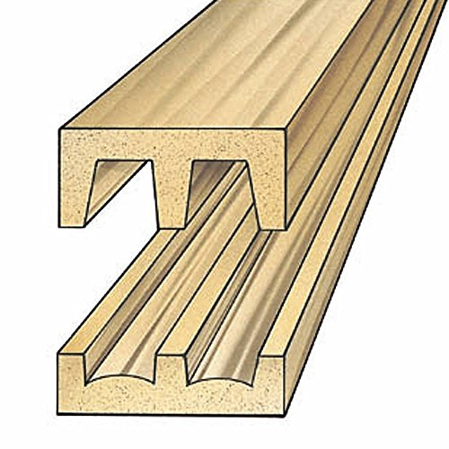 Hardwood Track and Upper Guide - Cabinet Sliding Door Track & Guide for 1/4 Sliding Plywood, Hardwood, Glass, or Pegboard Cabinet Doors - Easy to Install Stain Matcher Closet Door Rail