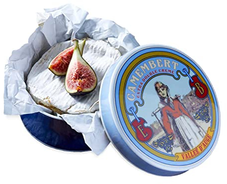 Terrina di ceramica per cottura di camembert o brie, design vintage francese