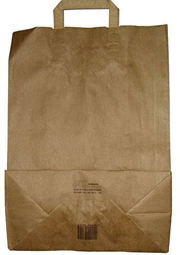 Papier-Tragetasche braun 32 + 12 x 42 cm 50 Stück