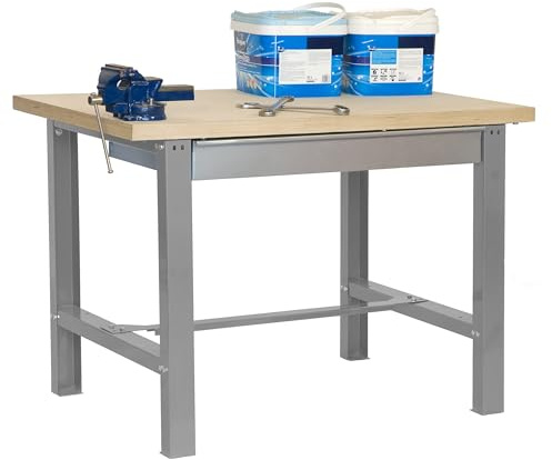 SimonRack bt-6 Kit BT6 Werktisch, 840 x 1500 x 750, dunkles Holz