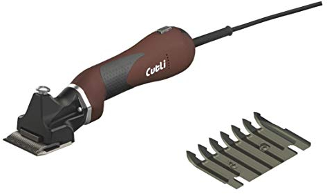 LISTER Pferdeschermaschine LI CUTLI + Messersatz LI 102 + Spezial-Schermaschinenöl + Kunststoffkoffer, Schermaschine für Pferde, professionelle Schur für ihr Pferd, Farbe/Scherkopf: braun/schwarz