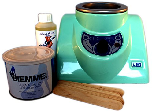 EPILWAX Komplettes Waxing Kit mit Warmwachs abziehbar ohne Streifen im 400ml Glas 1570g 6100159623106
