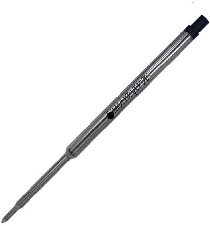 Monteverde Recharges pour Stylo à bille Pointe moyenne, rouleau souple compatibles Stylos à bille Waterman - Noir (Lot de 2)