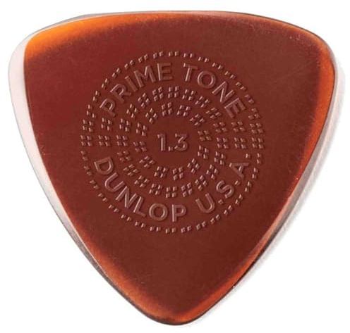 Dunlop Primetone Small Triangle 1.3mm Sculpted Plectra (Grip) - 3 Pack