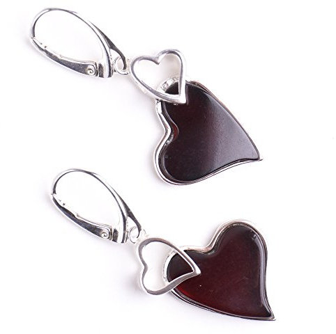 MyBernstein Bernstein Bernsteinohrringe Herz (Bernsteinschmuck 50072)