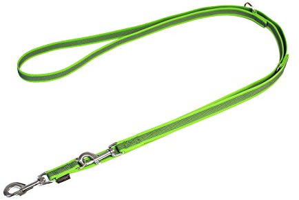 Mystique® Gummierte Umhängeleine Leine 20mm Standard Karabiner neon grün 3m
