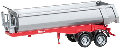 herpa 076036-002 - Carnehl-Rundmulden-Auflieger 2a Fahrzeug, rot, Roter