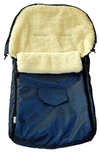 Amigos Fußsack mit Lammwolle 90 cm Dunkelblau