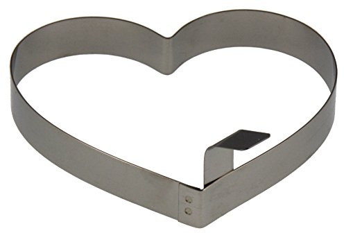 Lares Speiseformer/Backrahmen/Desserform Herz - aus rostfreiem Edelstahl - zum Formen von Herzförmigen Backkreationen - Made in Germany